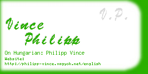vince philipp business card